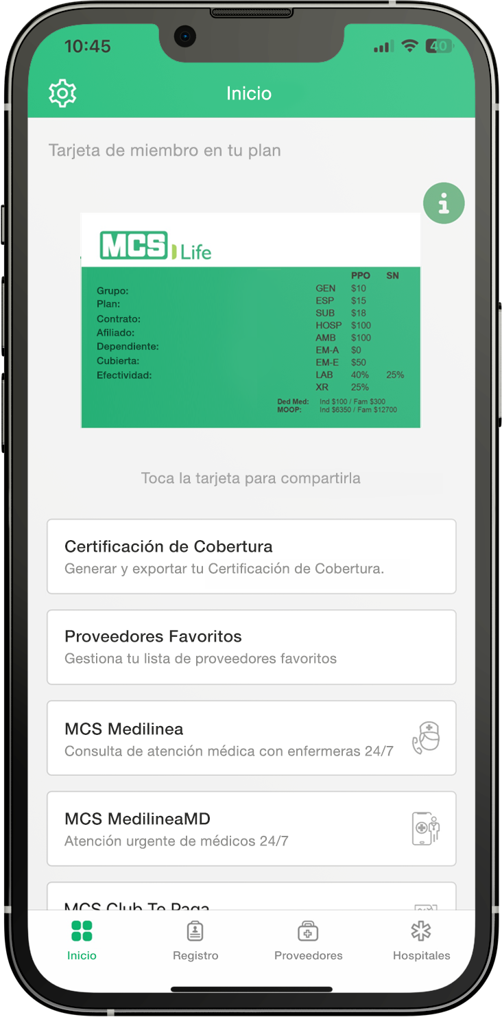 MCS Life App Screenshot
